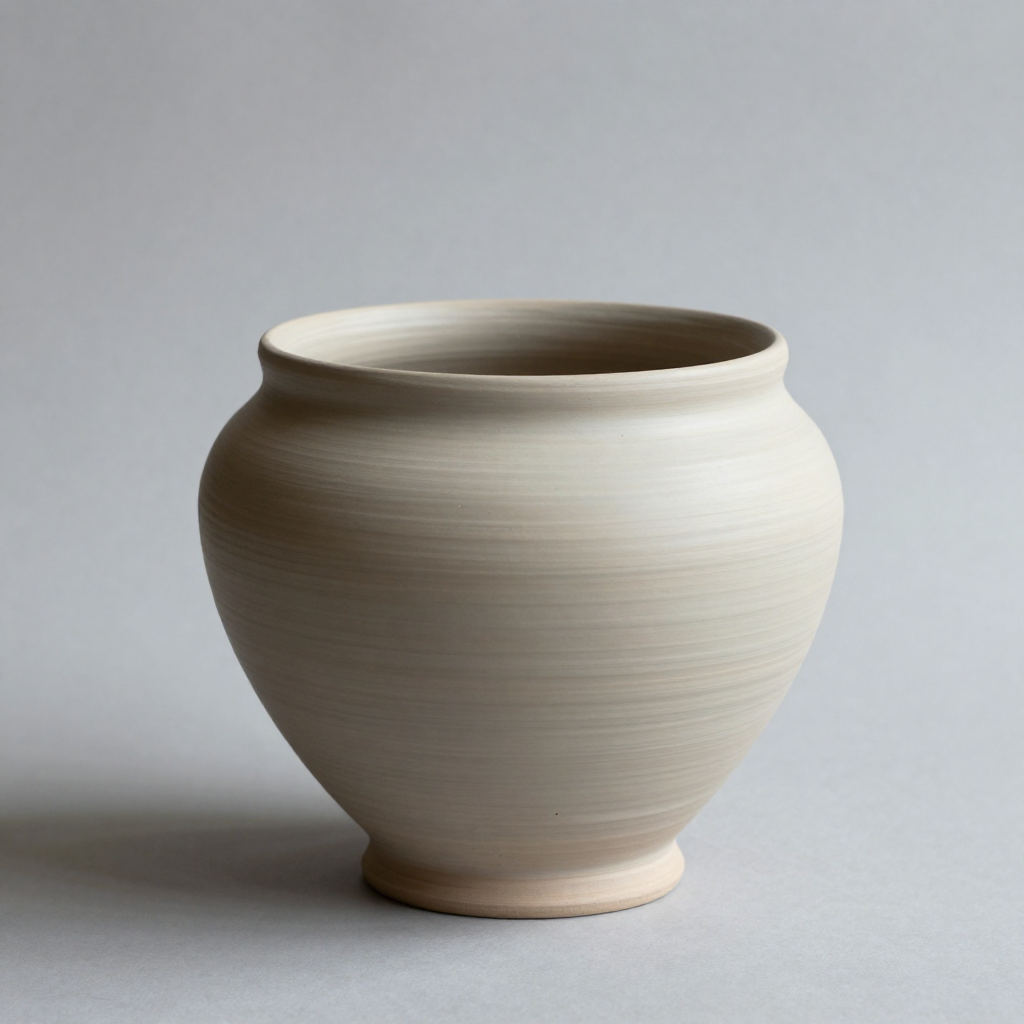 Wheel-thrown ceramic vessel with native clay glaze